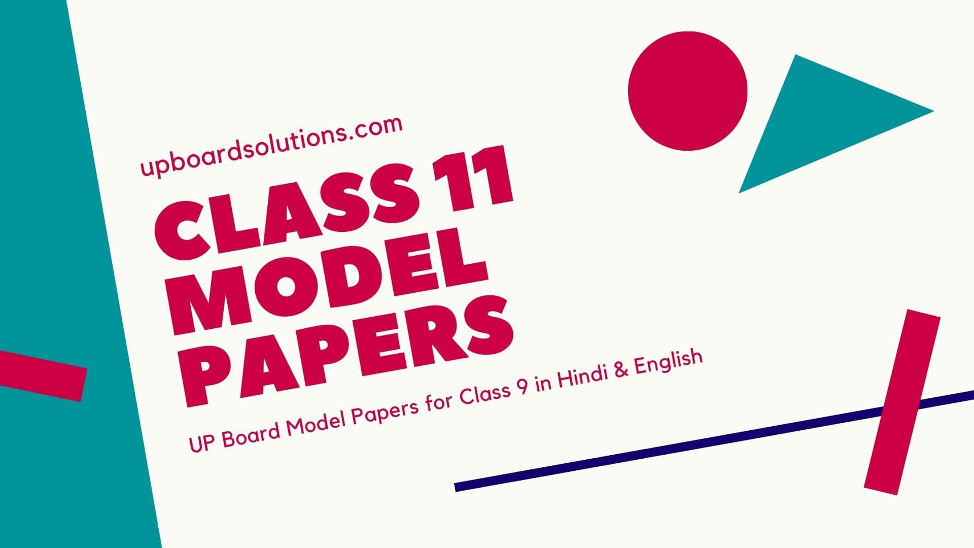 Tips 11 Model Paper UP Board Class 11 Model Question Paper 2026 in Hindi English – Download PDF